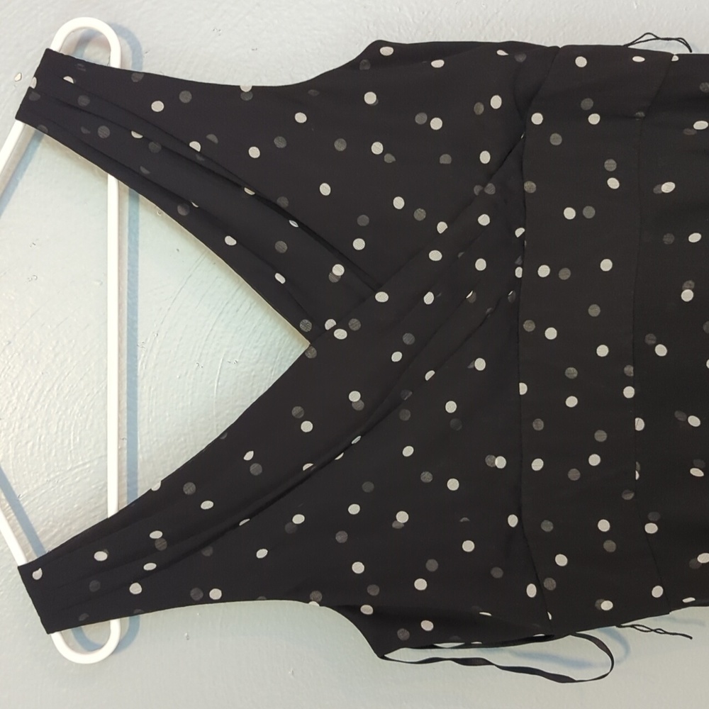 WHBM White House Black Market Polkadot Swing Dancing Dress In Black And White 12 - Picture 13 of 16